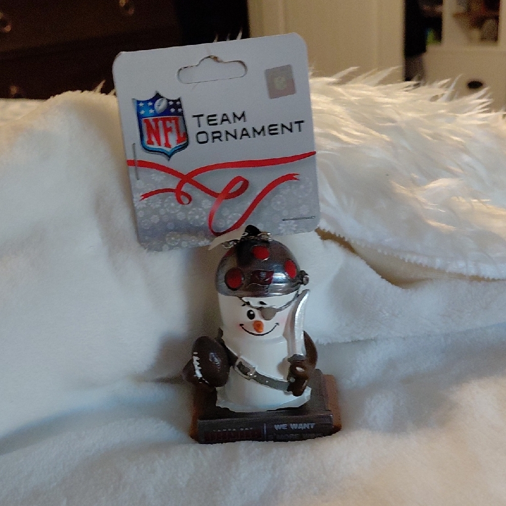 Tampa Buccaneers NFL Team Snowman Ornament - Black, White, and Red